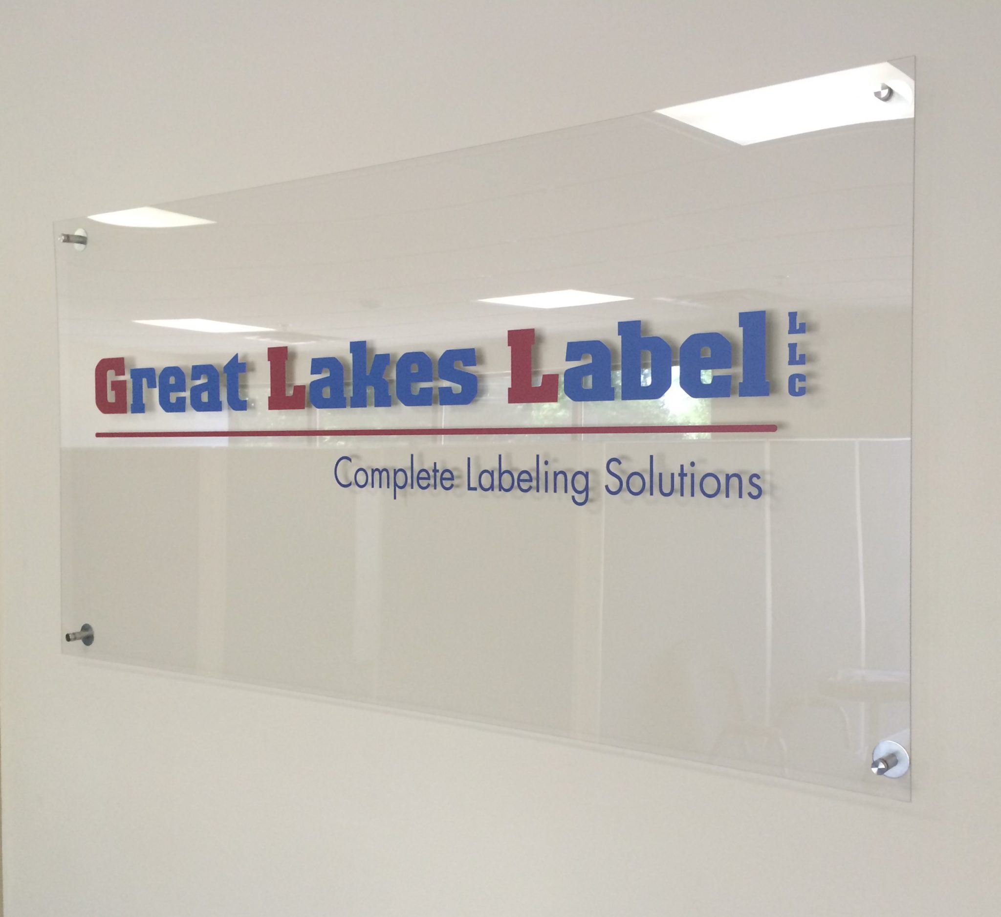 Great Lakes Label office sign (vision)