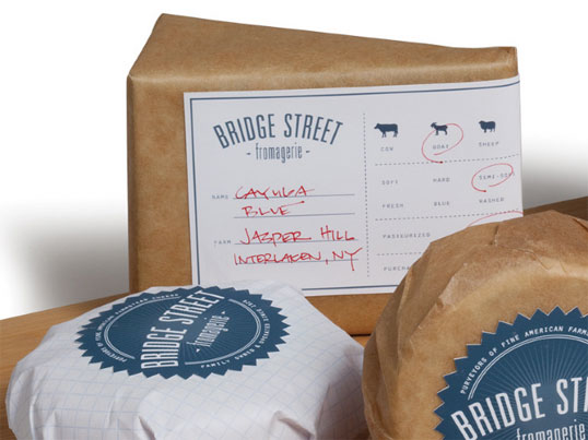 Bridge Street Fromagerie Cheese Label Designed by Abby Brewster 