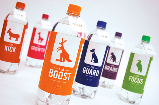 Boost Vitamin Water Packaging With Bold Color Scheme Designed By Braden Wise