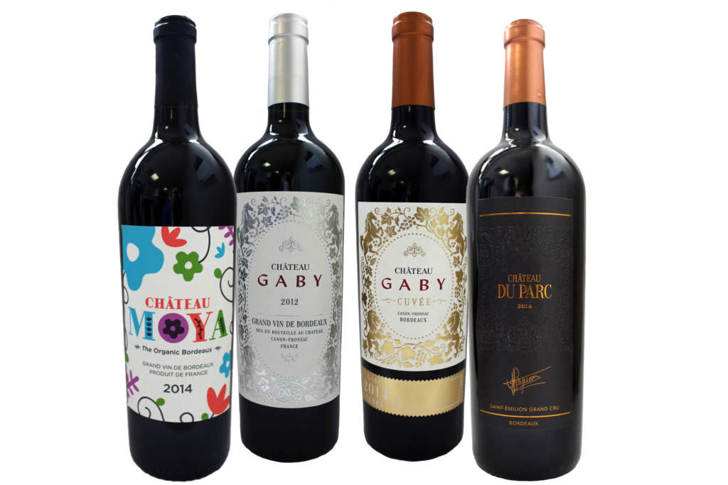 Wine Traders' Labels - Moya Bordeaux, Gaby, Gaby Cuvee, DuPark