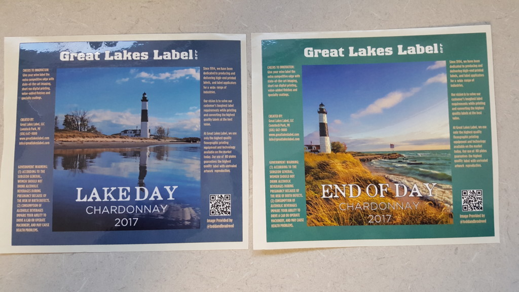 digitally printed wine labels for a/b testing or customers vote by Great Lakes Label