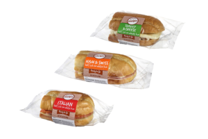 Meijer Sandwiches Labels by Great Lakes Label on display at PLMA