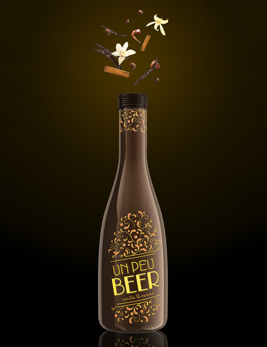 Un Peu Beer Bottle Label Designed by Sanyukta Kothari 