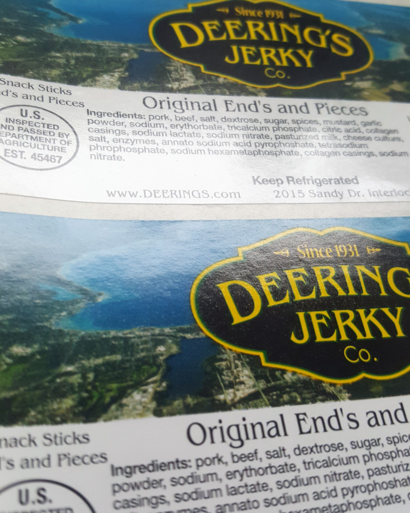 deering's jerky Label
