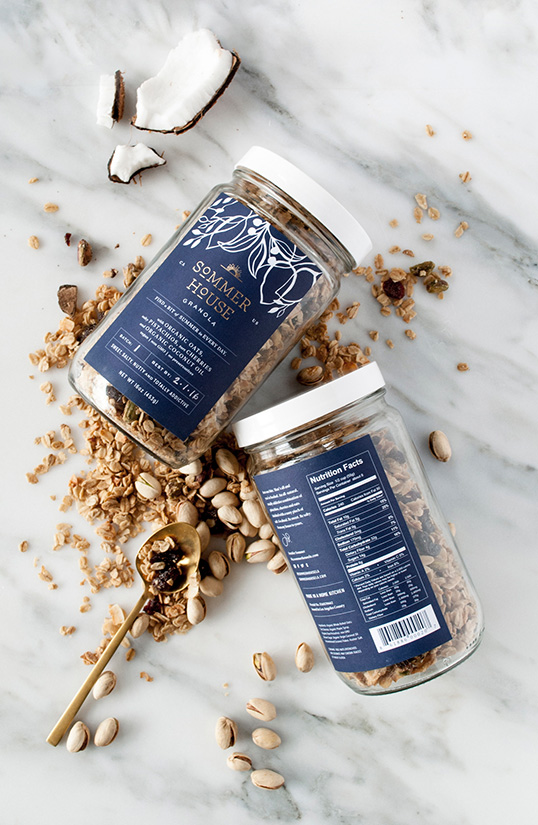 Sommer House Granola Label Designed by Project M+