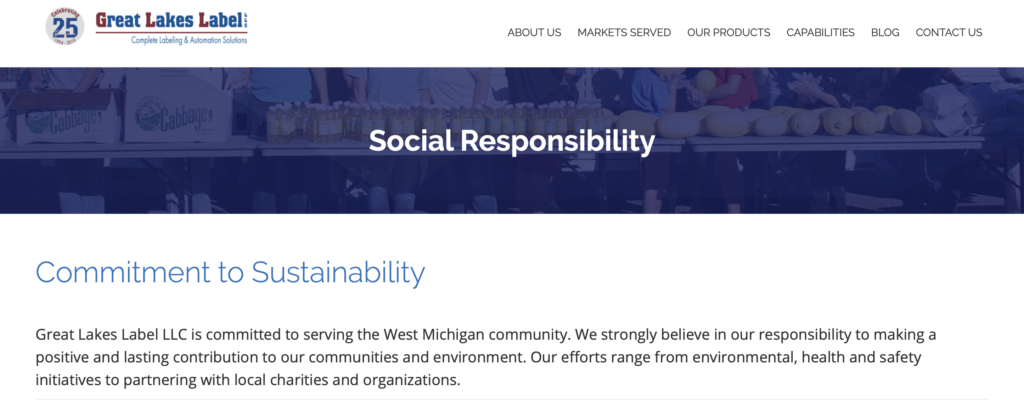 reduce our mark - social responsibility 