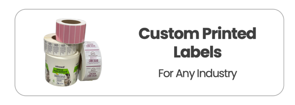 custom printed labels button